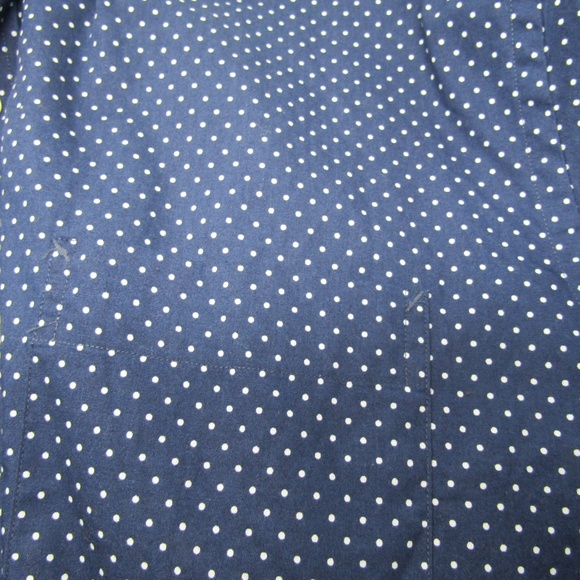 Tommy Hilfiger White Blue Dot Shirt Sz 16 1/2 - Picture 7 of 7
